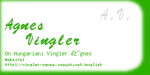 agnes vingler business card